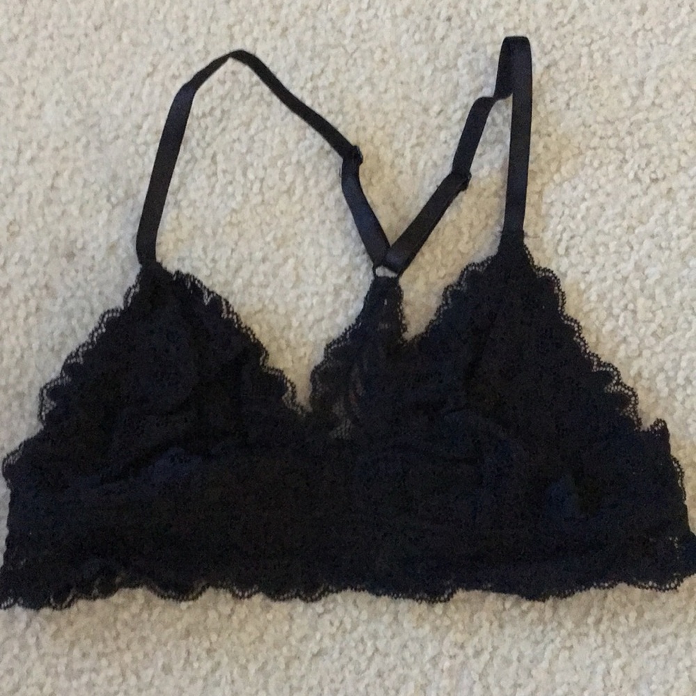 Black lace bralette